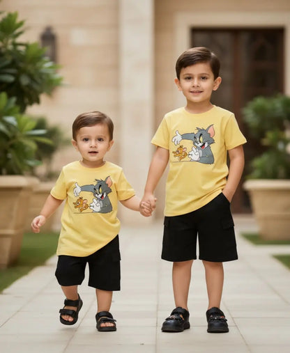 Tom & Jerry Graphic Summer Suit Set