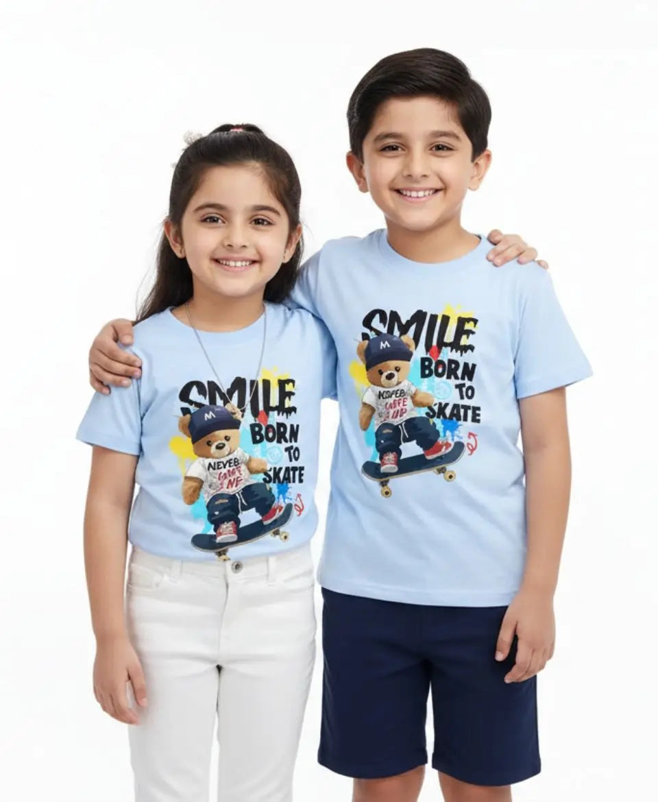 Unisex Smile Born to Skate T-Shirt