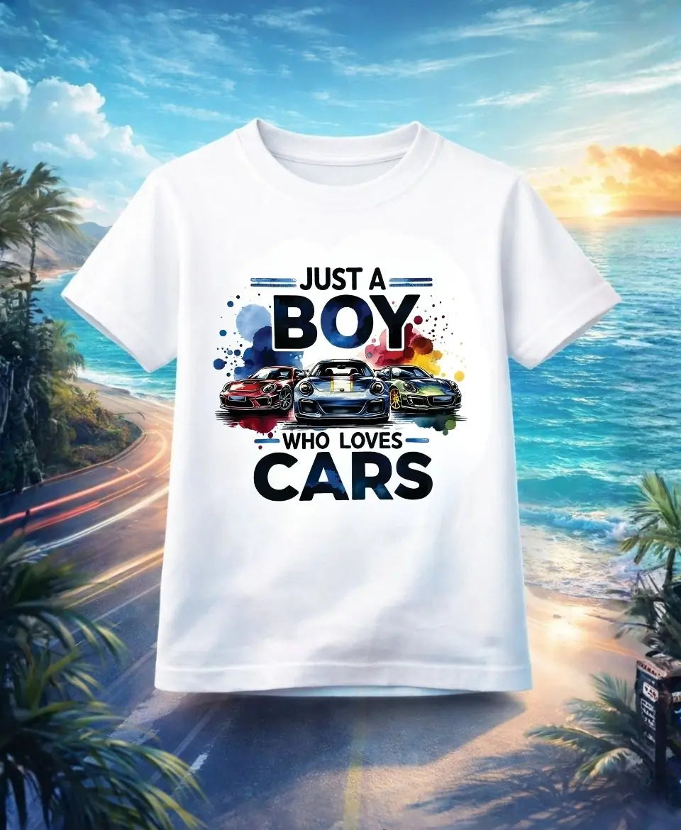Just a Boy Who Loves Cars T-Shirt