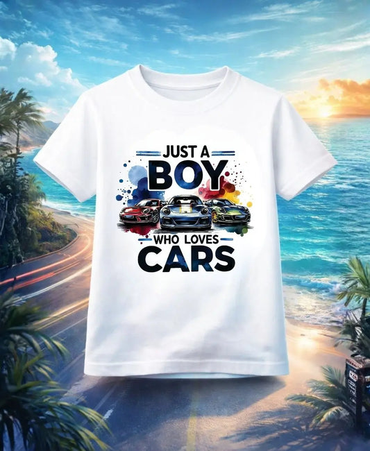 Just a Boy Who Loves Cars T-Shirt