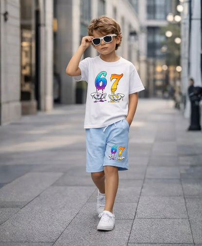 67 Splash Print Suit Set