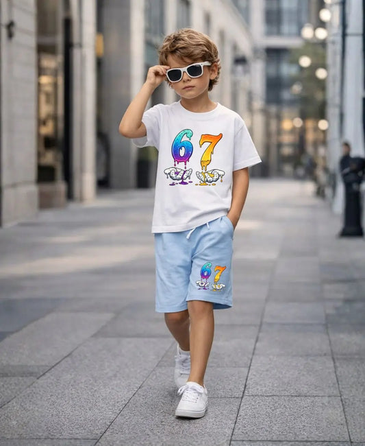 67 Splash Print Suit Set