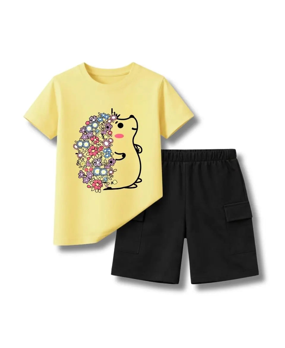 Floral Bunny Bloom Girls Suit Set