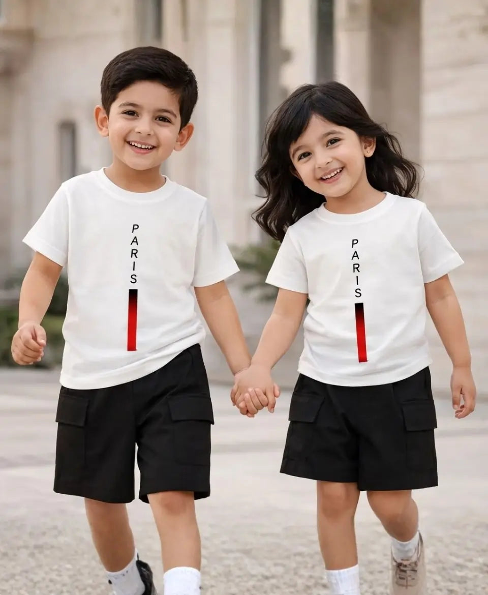 Paris Minimal Line Kids Suit Set