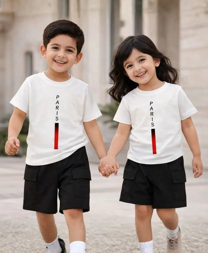 Paris Minimal Line Kids Suit Set