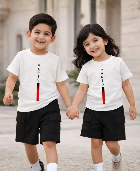 Paris Minimal Line Kids Suit Set