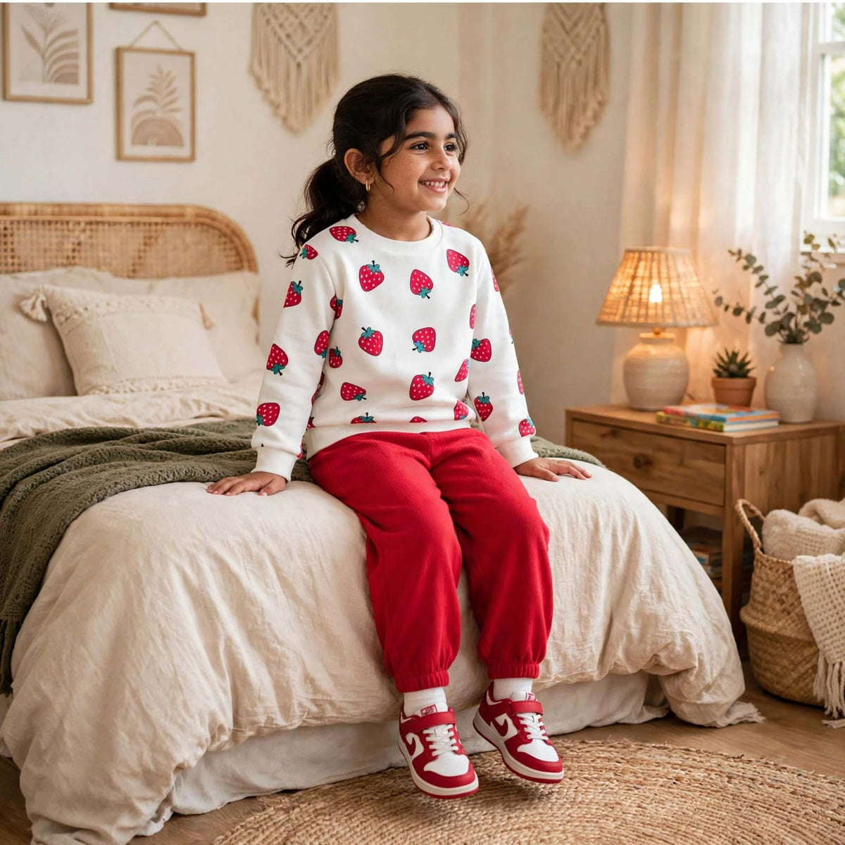 Cute Baby Girl Strawberry Outfit