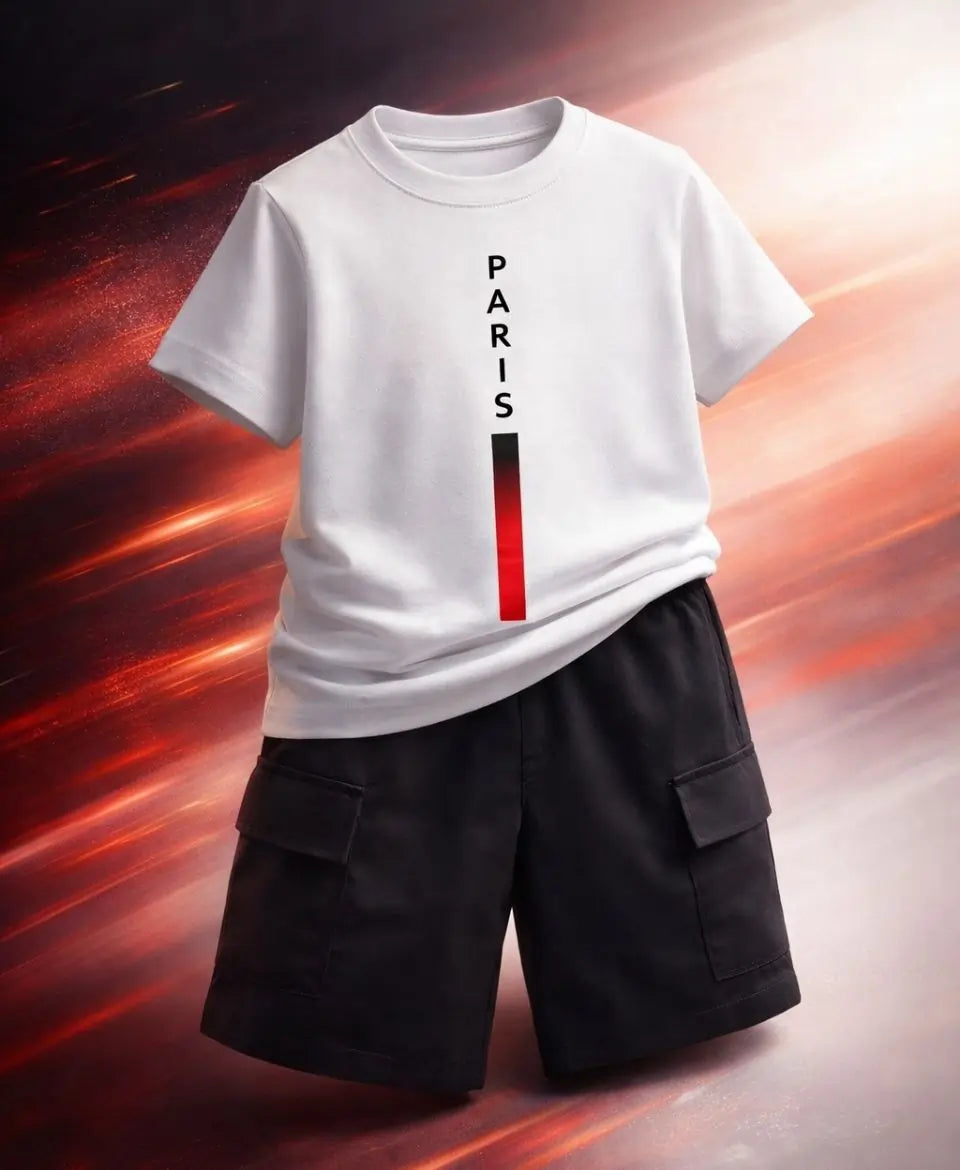 Paris Minimal Line Kids Suit Set