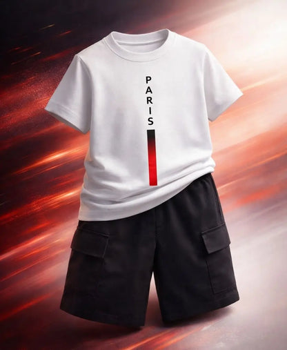 Paris Minimal Line Kids Suit Set