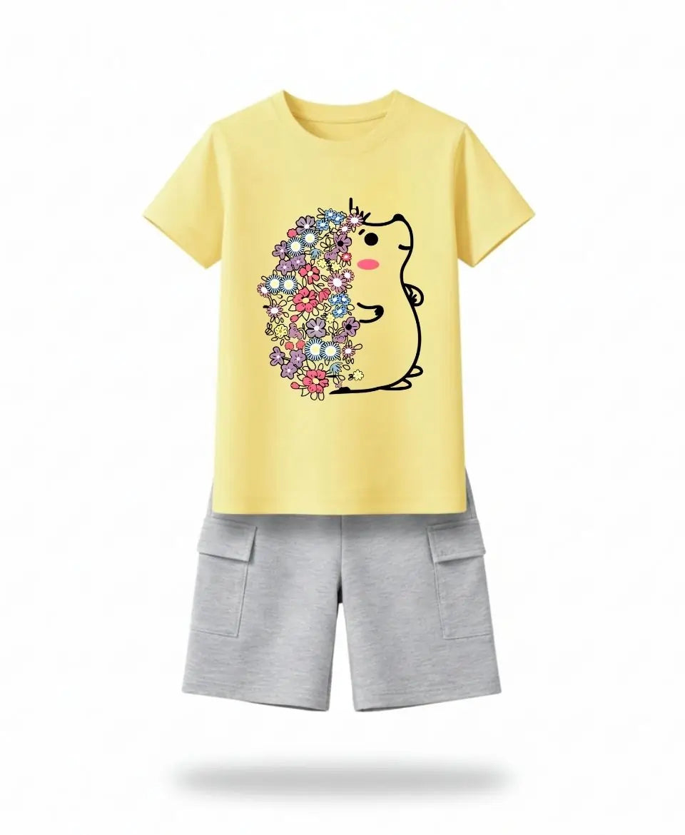 Floral Bunny Bloom Girls Suit Set