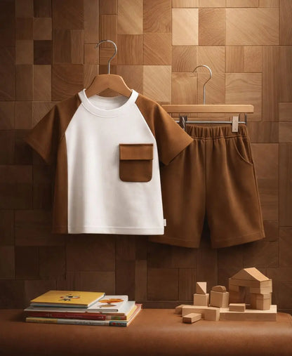 Classic Pocket Contrast Suit Set