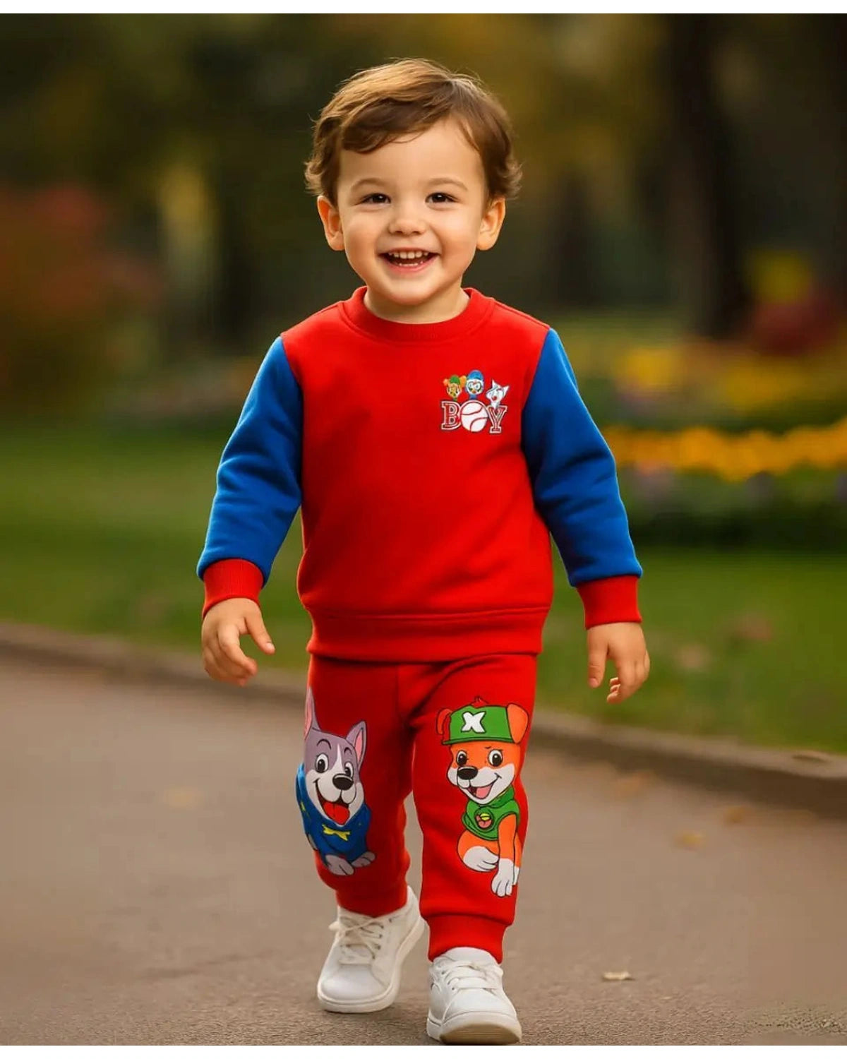 Boys Fleece Sweatshirt & Trouser Set – Red PAW Patrol Winter Outfit