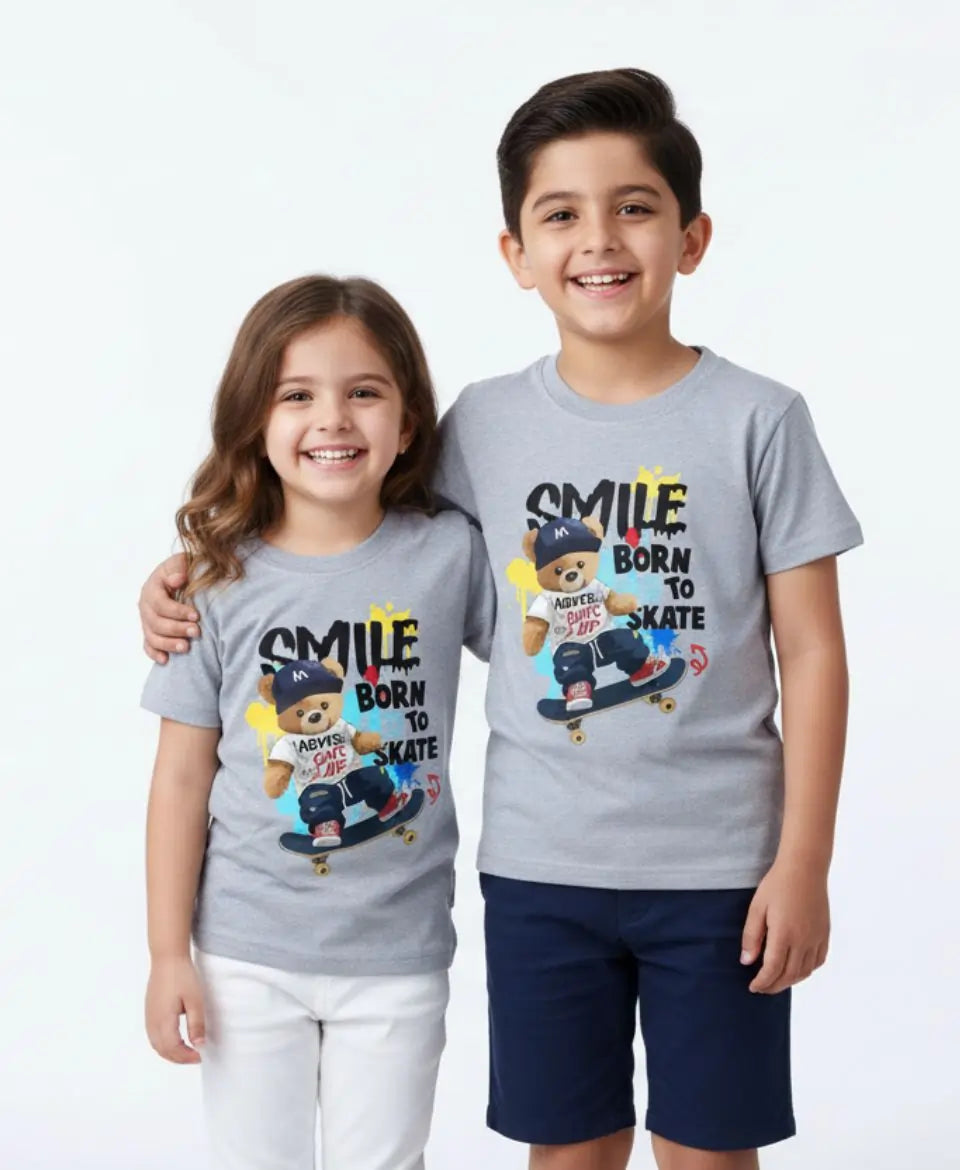Unisex Smile Born to Skate T-Shirt