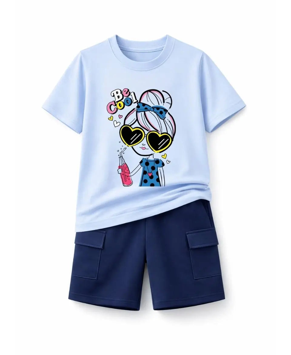 Be Cool Girl White Summer Suit Set