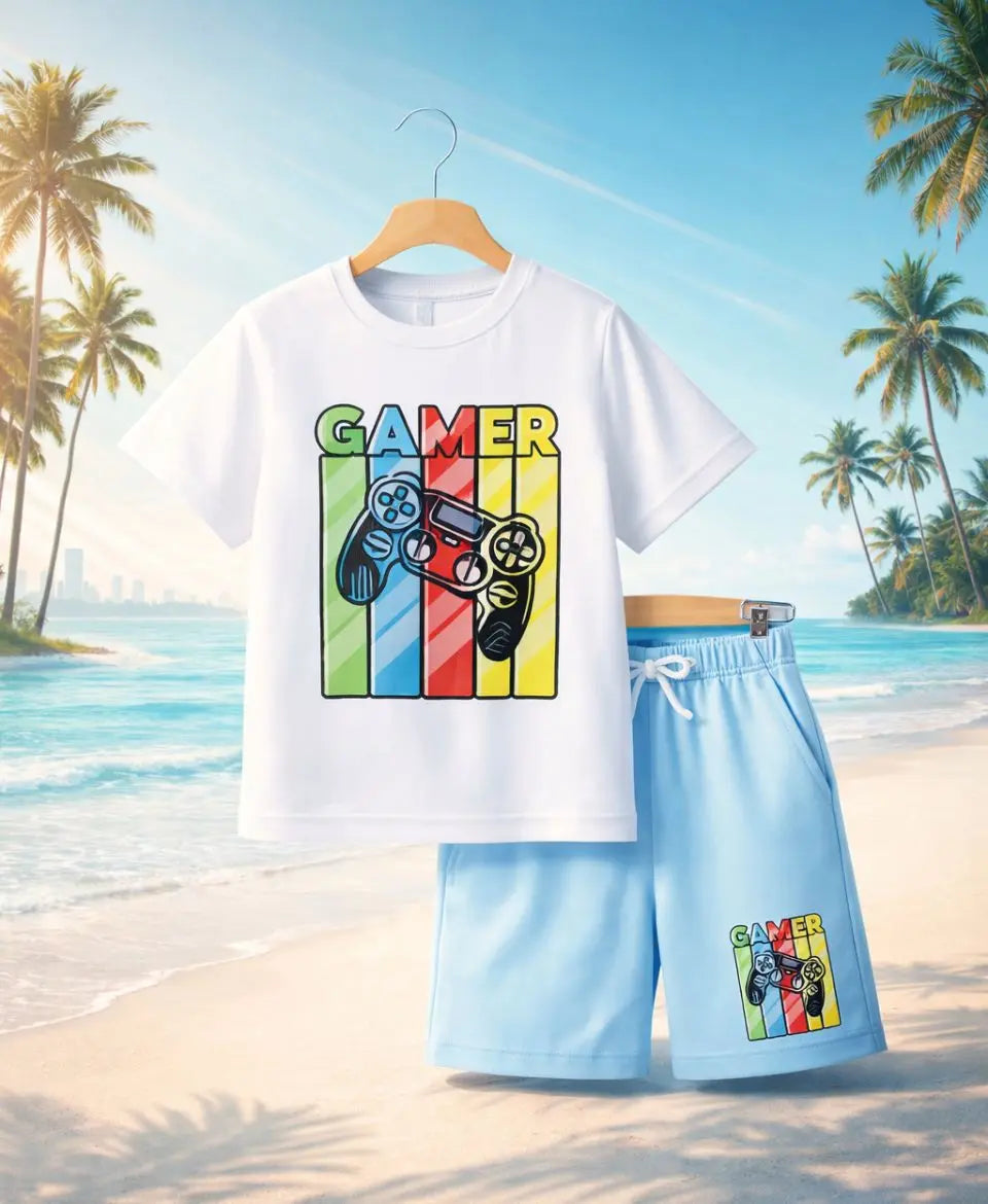 Retro Gamer Summer Suit Set