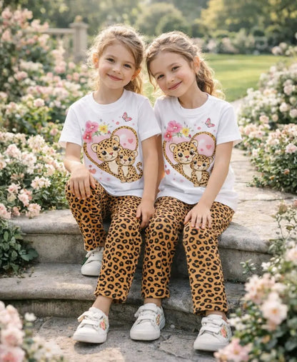 Leopard Cubs Love Girls Suit Set