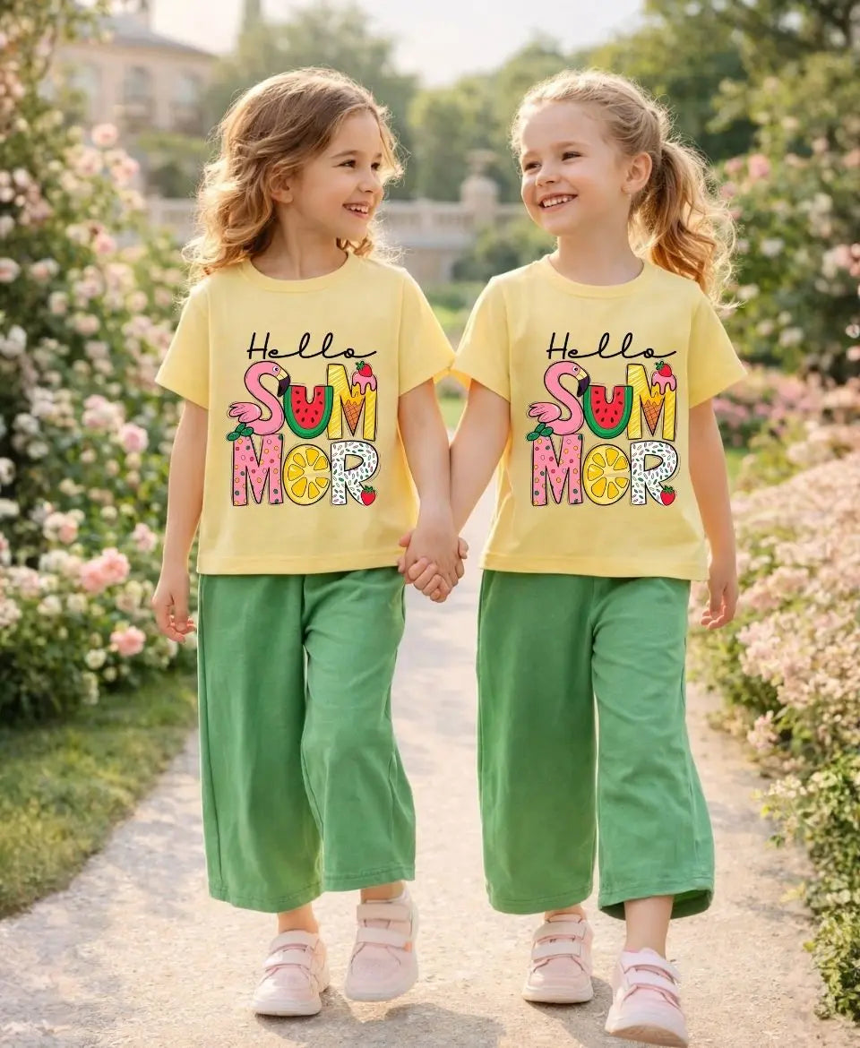 Hello Summer Girls Suit Set