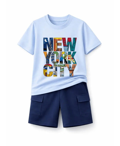 New York City Bold Print Kids Suit Set