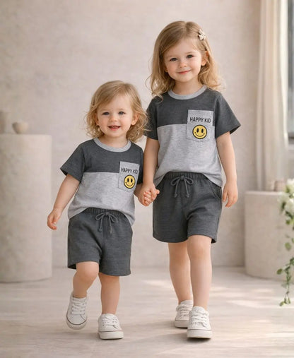 Happy Kid Smiley Pocket Suit Set