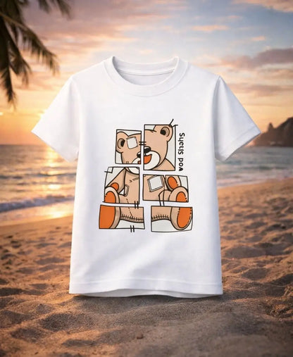 Patchwork Teddy Puzzle T-Shirt