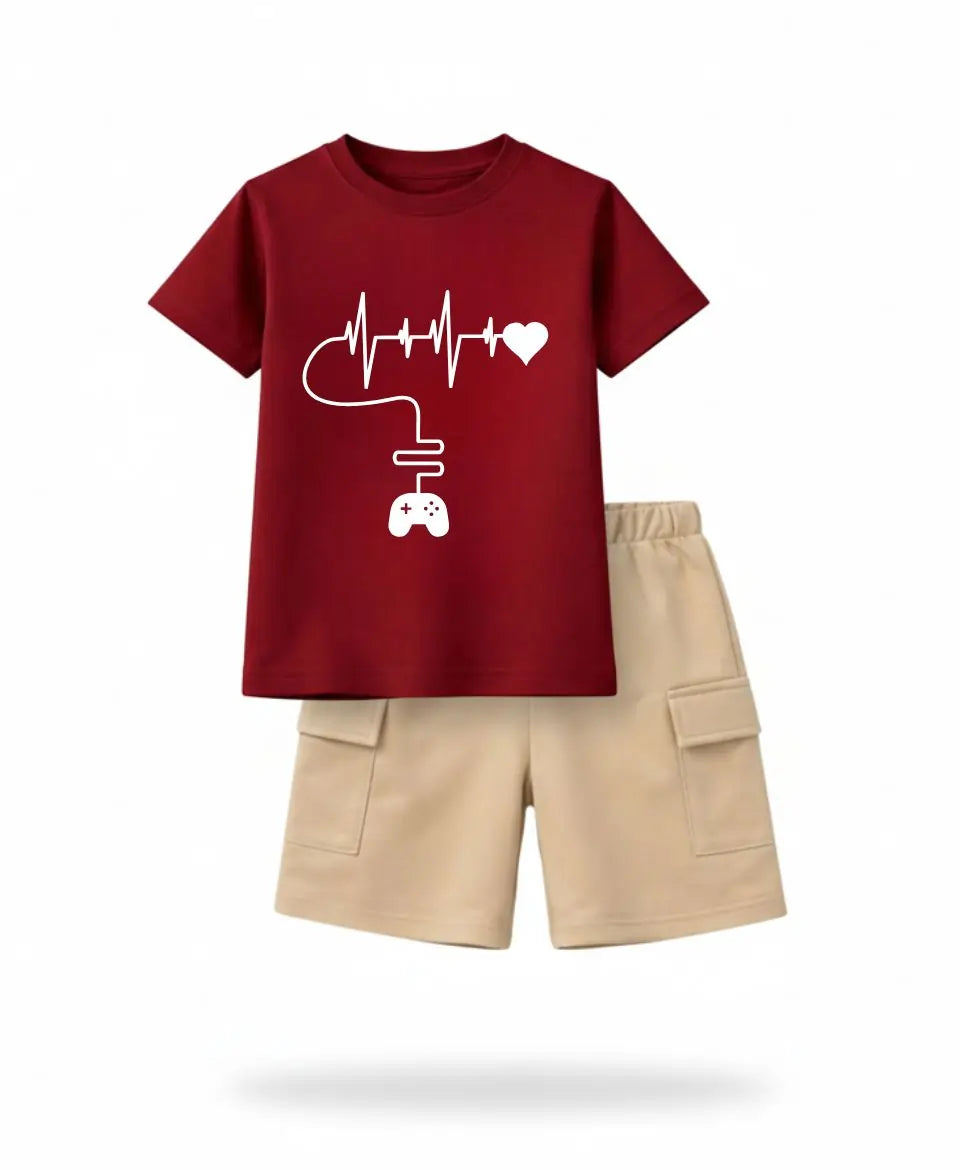 Heartbeat Gamer Summer Kids Suit Set 2