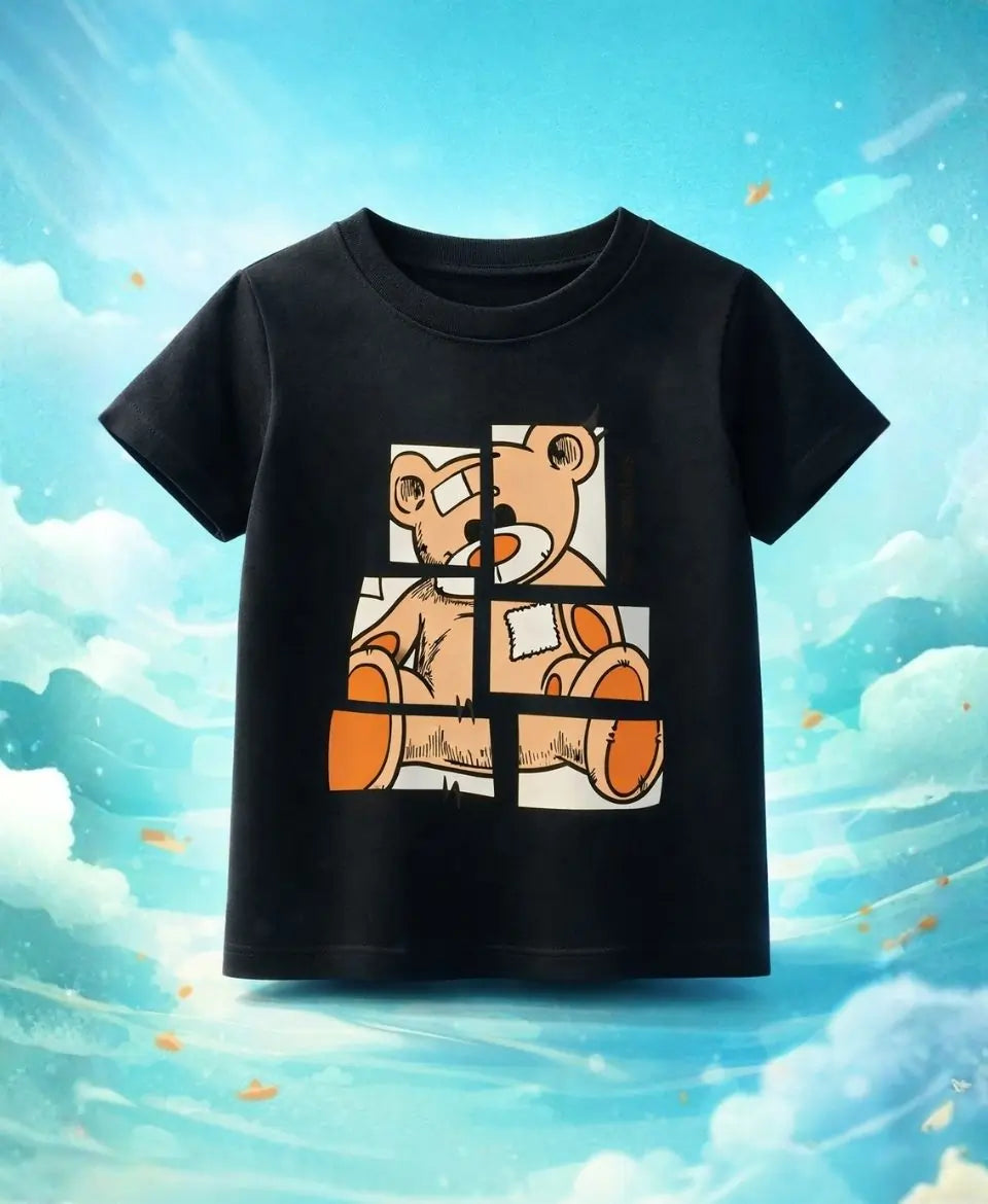 Patchwork Teddy Puzzle T-Shirt