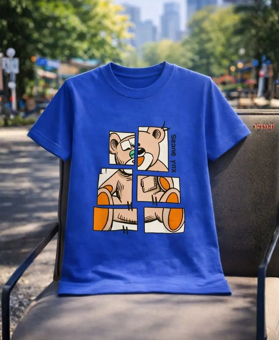 Patchwork Teddy Puzzle T-Shirt