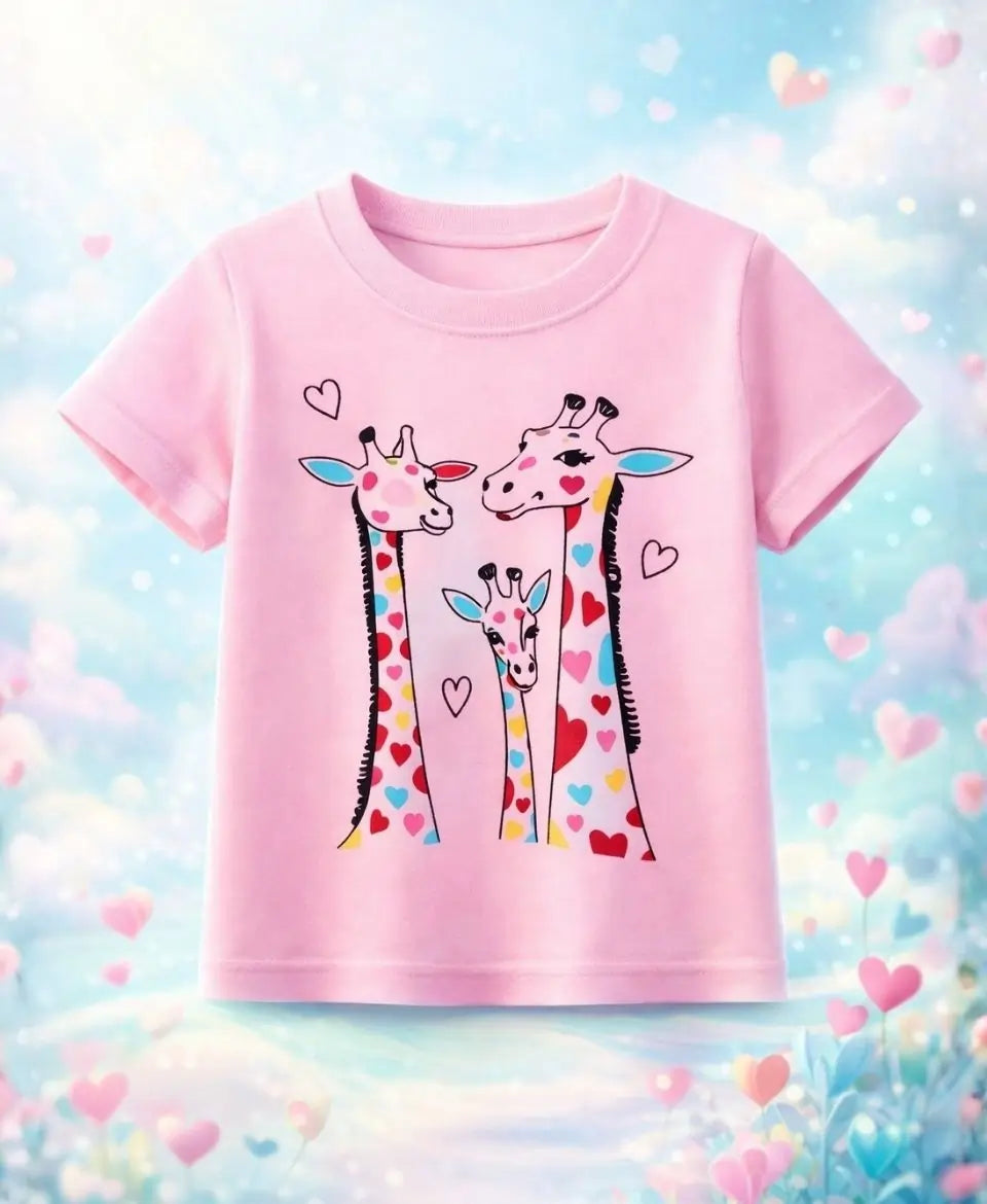 Love Giraffe Family T-Shirt