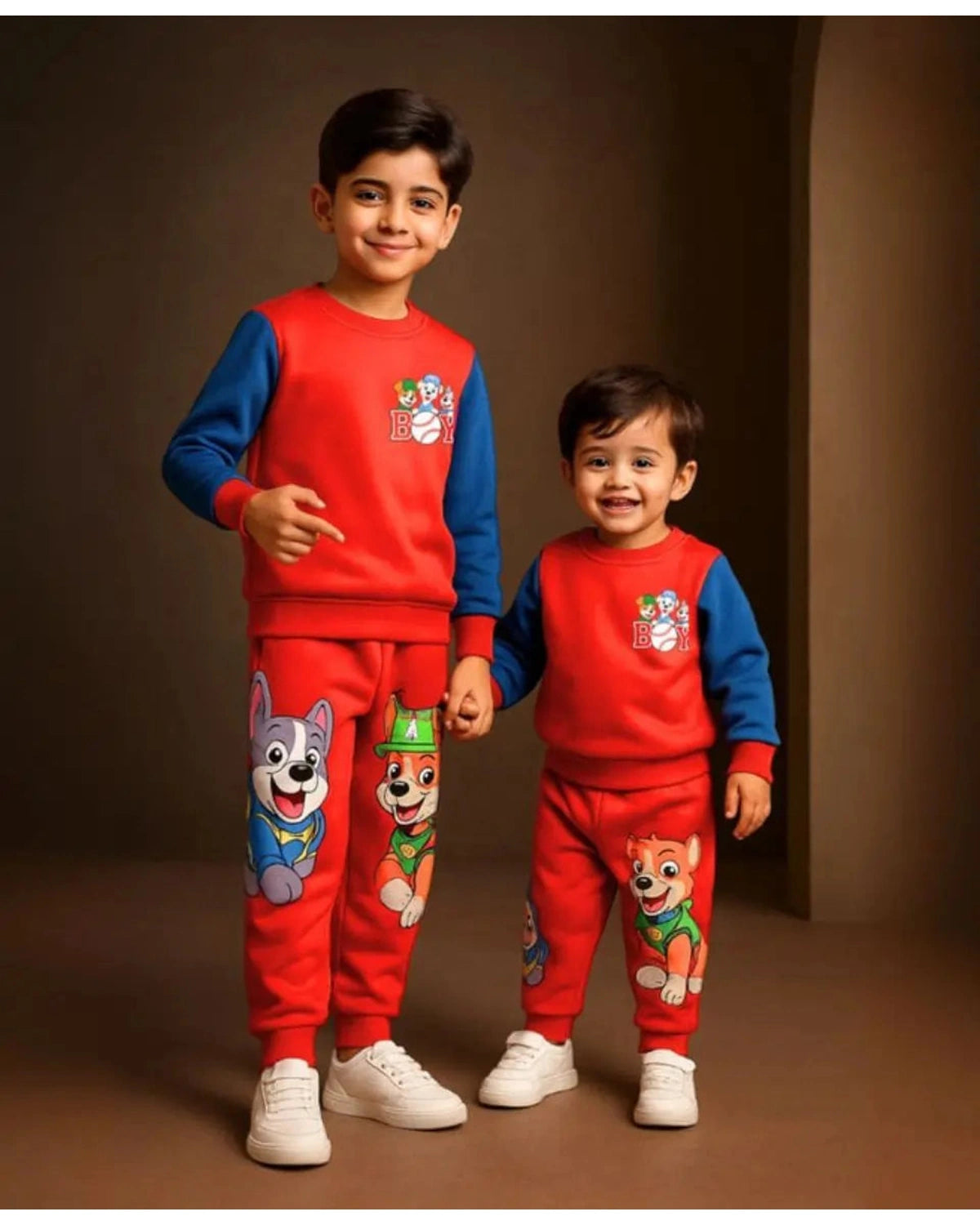 Boys Fleece Sweatshirt & Trouser Set – Red PAW Patrol Winter Outfit