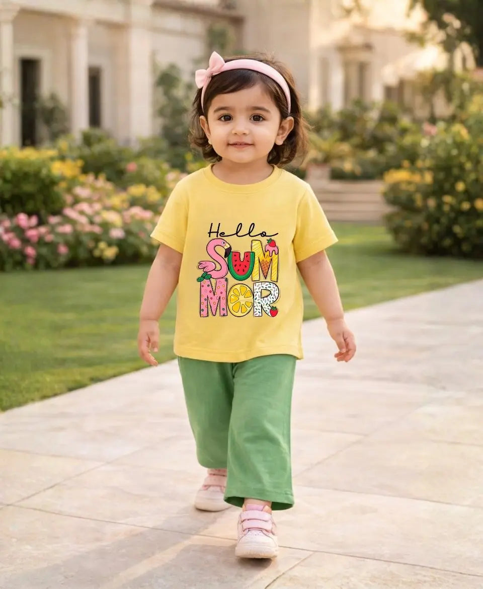 Hello Summer Girls Suit Set