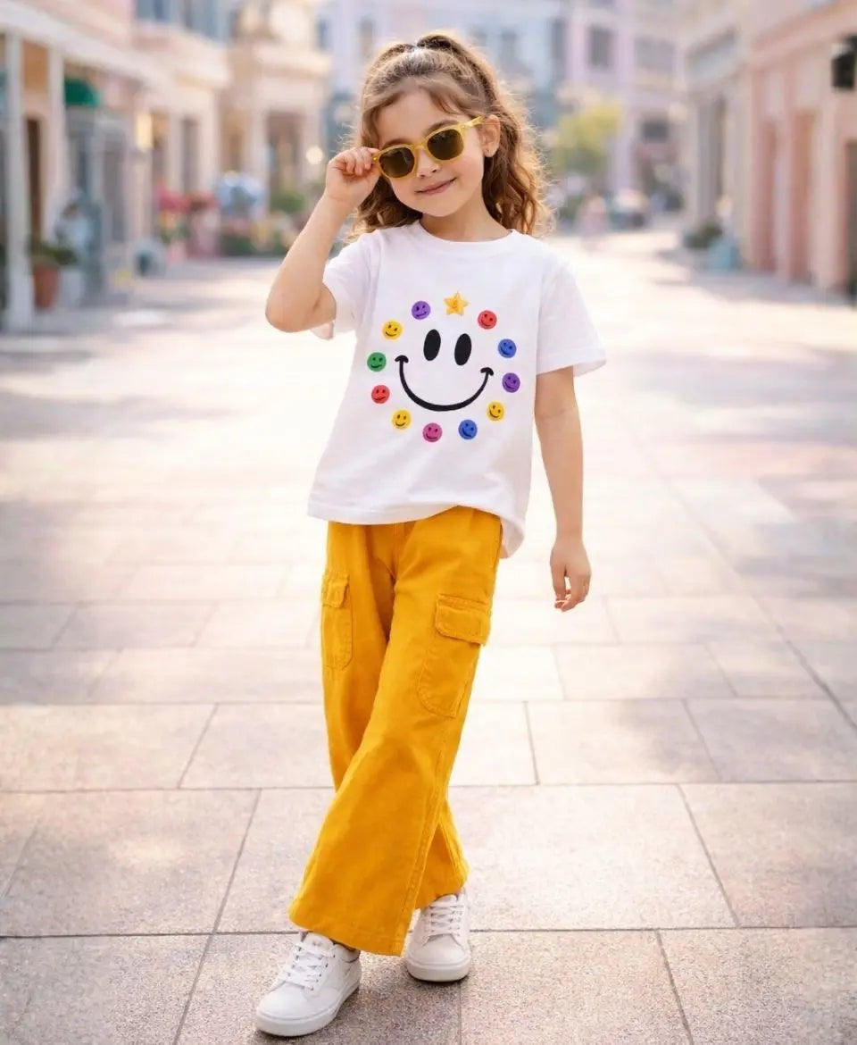 Happy Smile Girls Suit Set