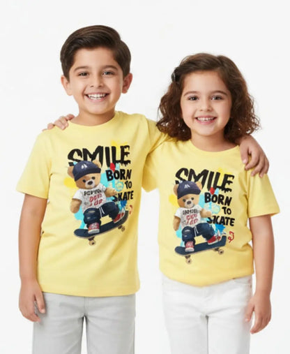 Unisex Smile Born to Skate T-Shirt