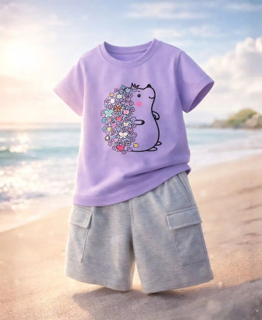 Floral Bunny Bloom Girls Suit Set