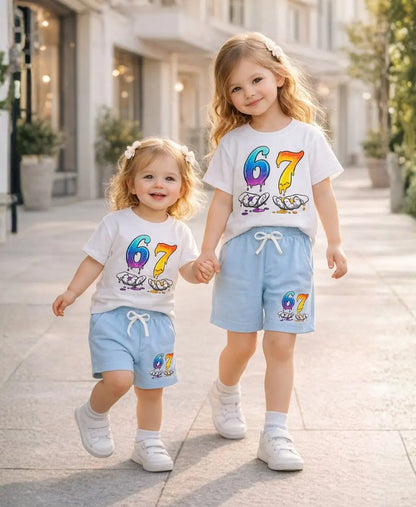 67 Splash Print Suit Set