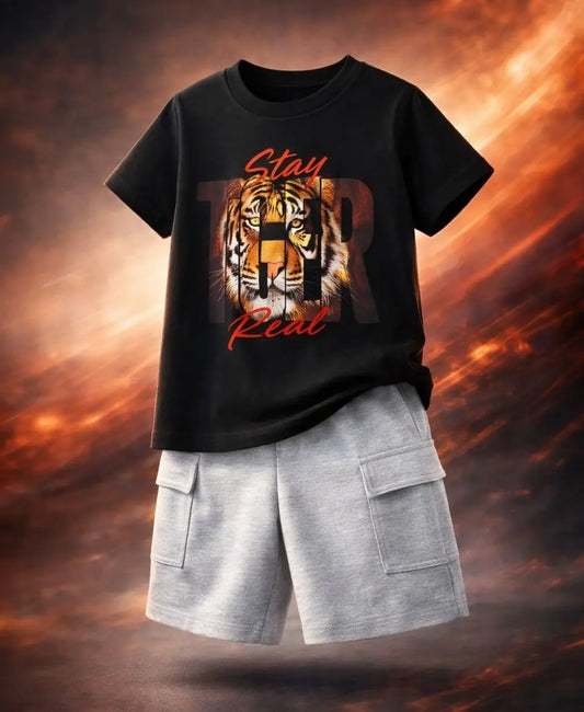 Tiger Graphic Kids Suit Set