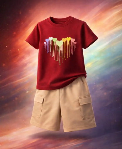 Dripping Hearts Summer Suit Set