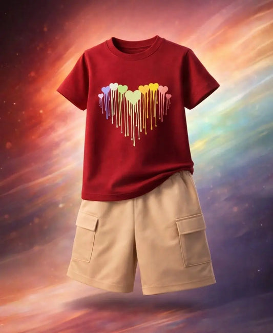 Dripping Hearts Summer Suit Set