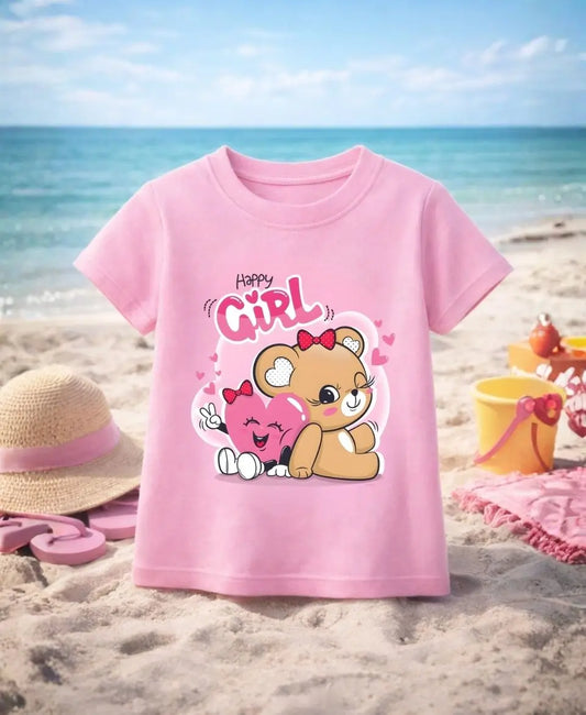 Happy Girl Teddy T-Shirt