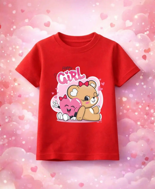 Happy Girl Teddy T-Shirt