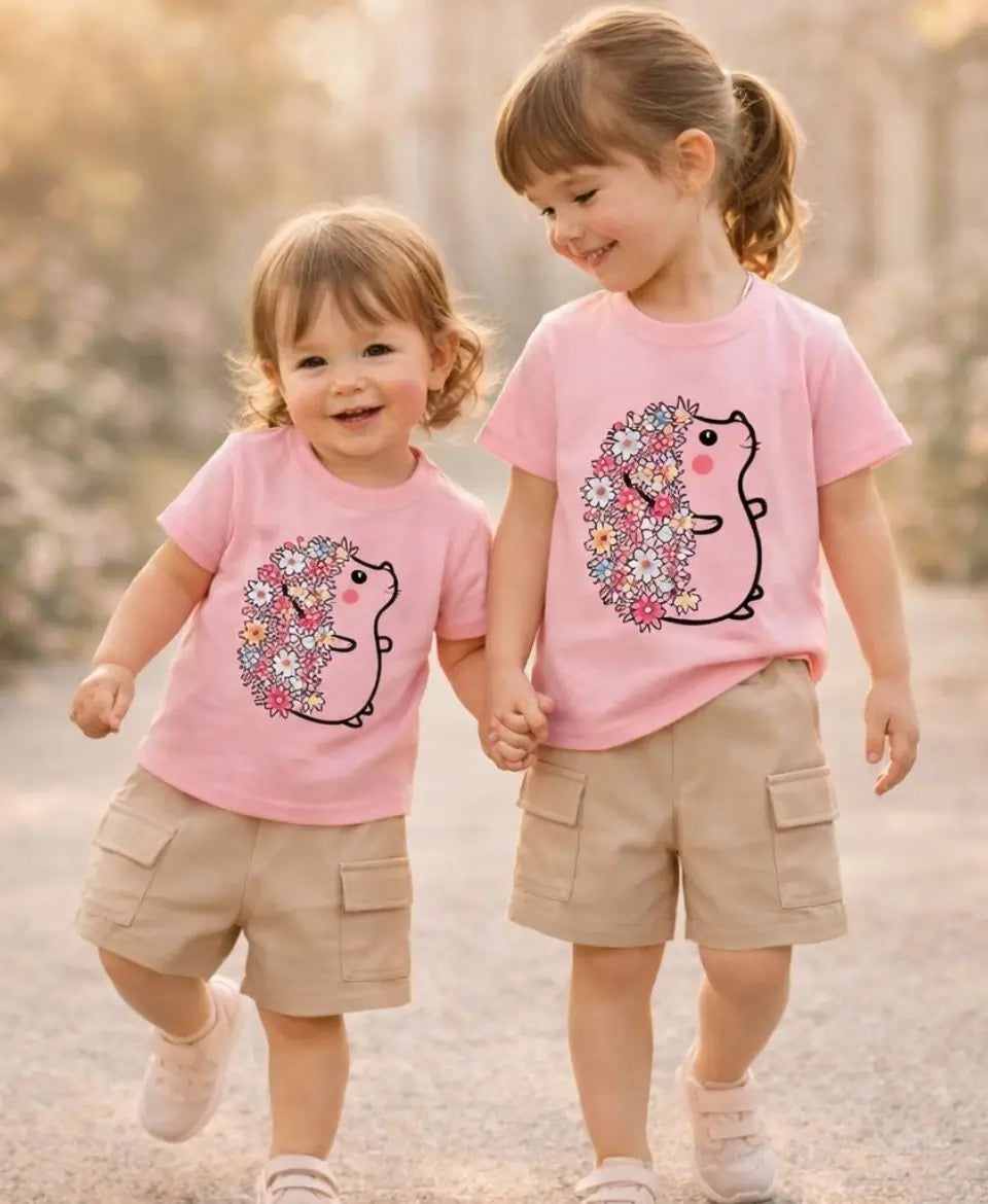Floral Bunny Charm Girls Suit Set