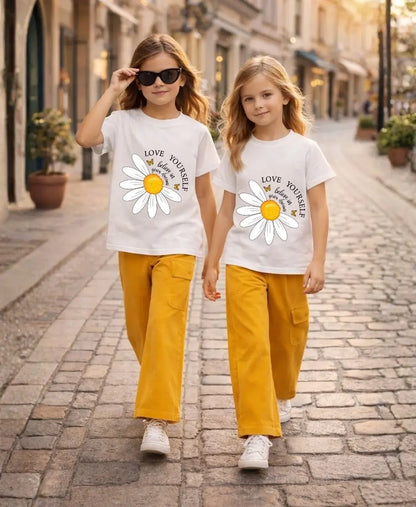 Love Yourself Daisy Girls Suit Set