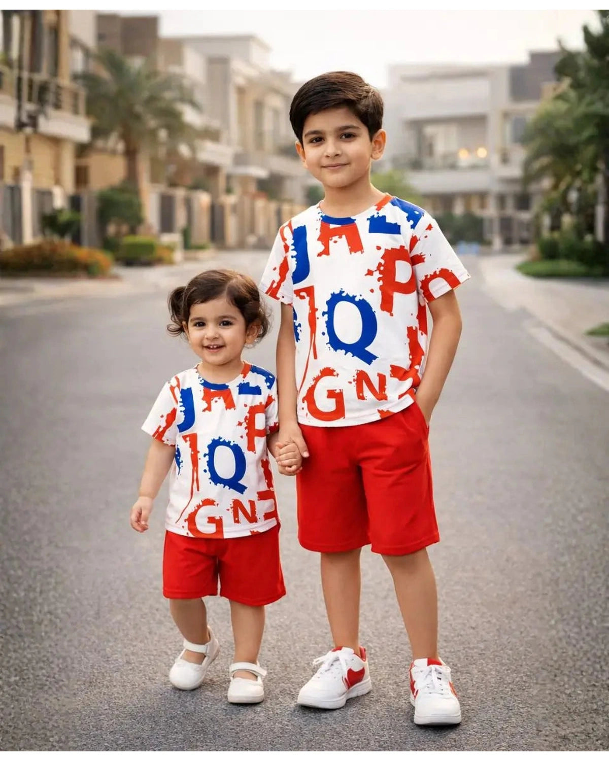 Paint Splash Letter Suit Set