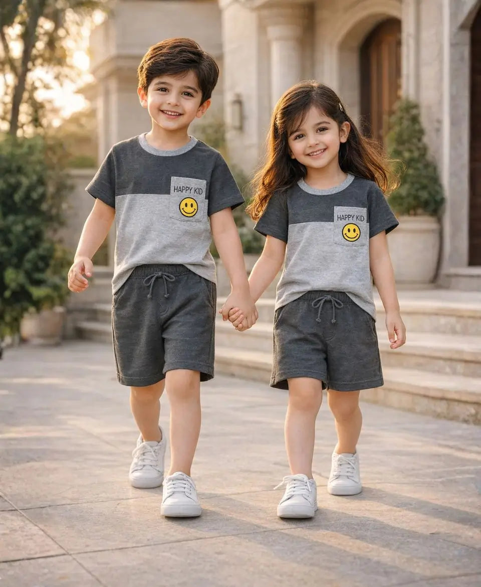 Happy Kid Smiley Pocket Suit Set