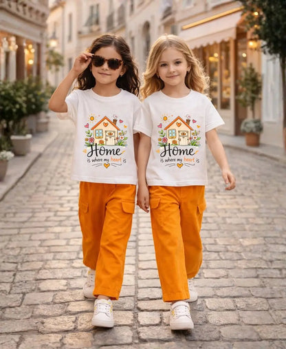 Home Is Where My Heart Is Girls Suit Set