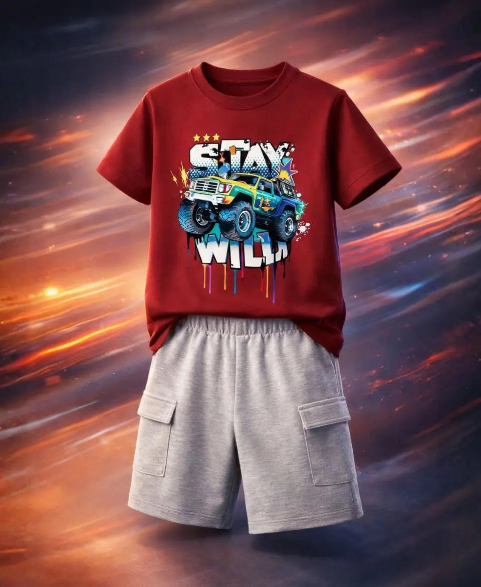Stay Wild Monster Truck Suit Set