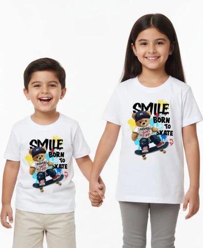 Unisex Smile Born to Skate T-Shirt