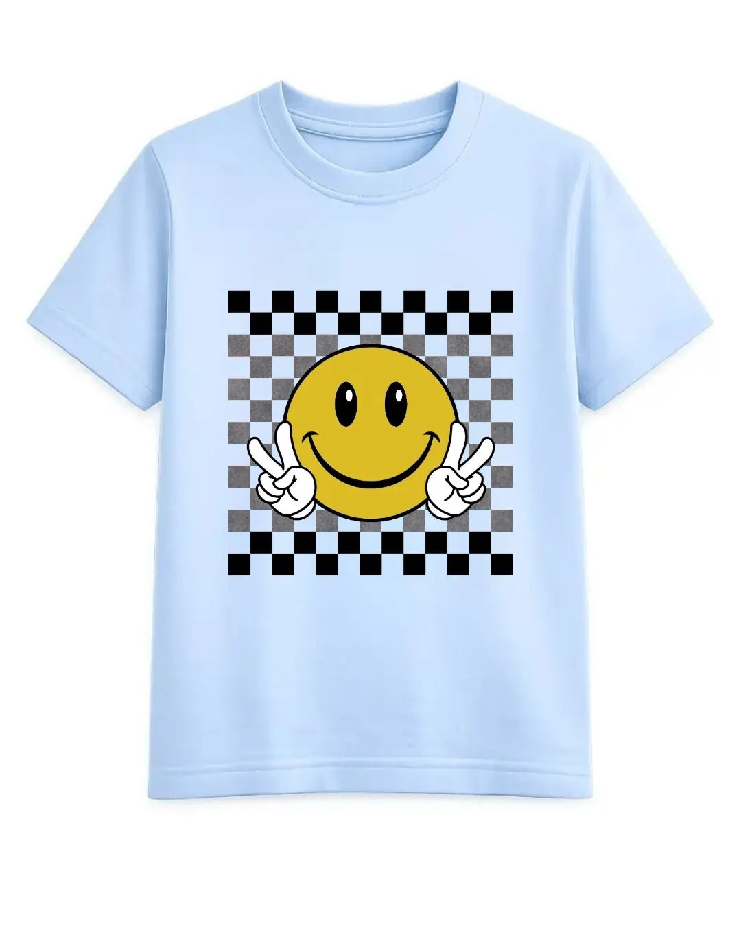 Smiley Peace Check T-Shirt
