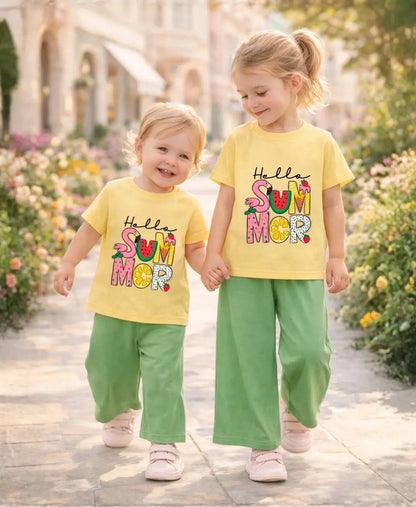 Hello Summer Girls Suit Set