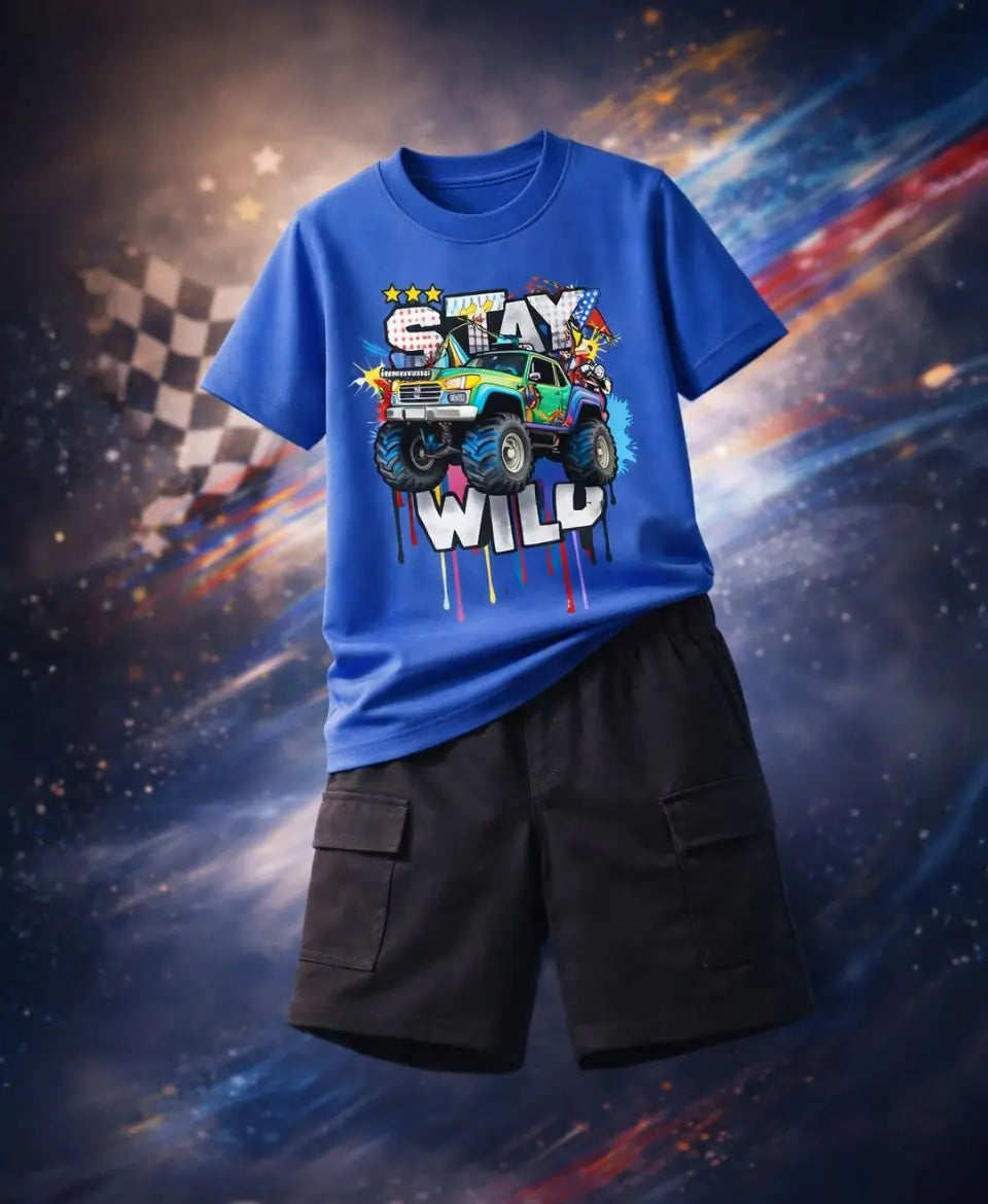 Stay Wild Monster Truck Suit Set