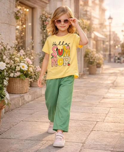 Hello Summer Girls Suit Set